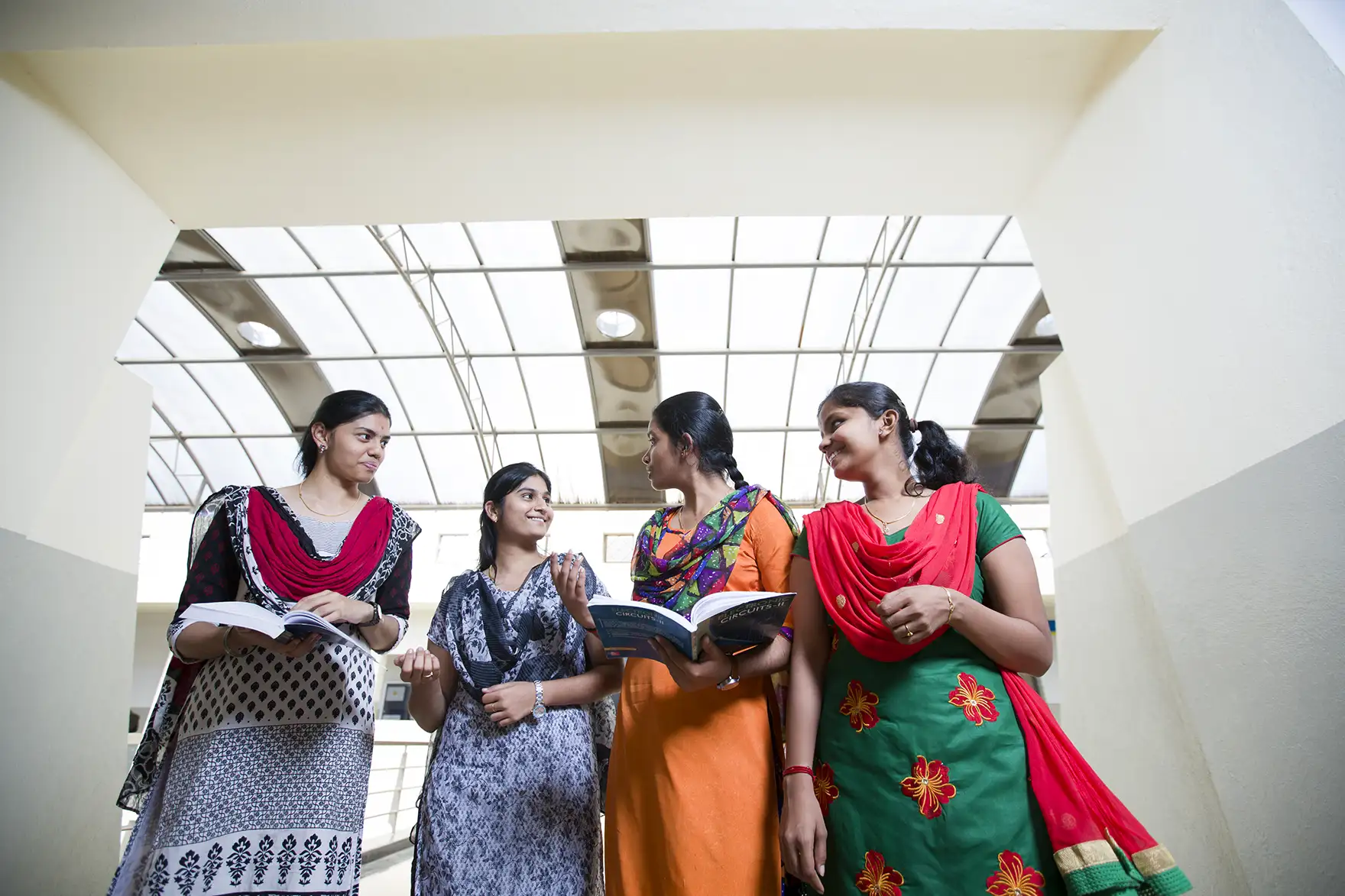 Students interacting in the placement cell